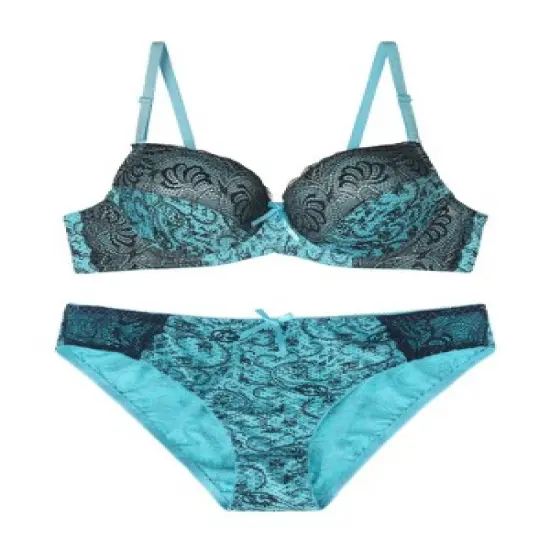 Agnes Orinda Women Plus Push-Up Underwire Comfort Bra and Panty Set image {7}