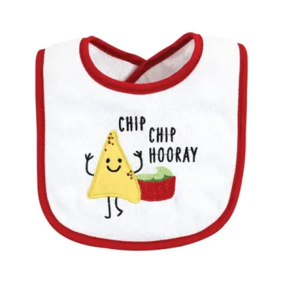 Hudson Baby Unisex Baby Cotton Terry Drooler Bibs with Fiber Filling, Pizza Taco, One Size image {10}