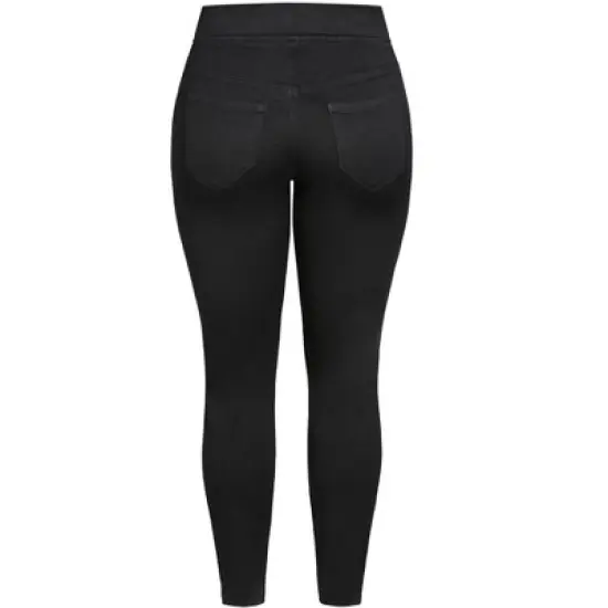 Women's Plus Size Butter Denim Pull On Jean Black - tall | AVENUE image {6}