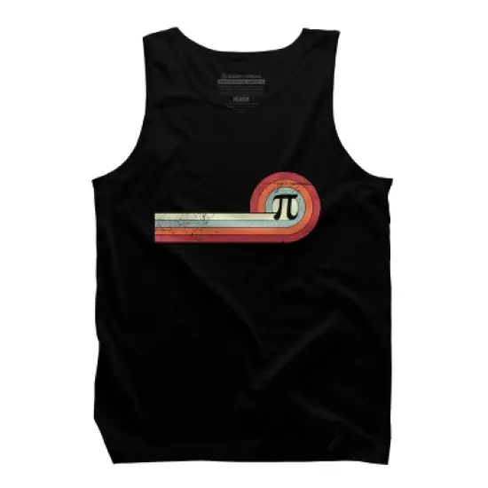 Men's Design By Humans Retro Vintage Pi Day Math Circle By TaiHan Tank Top image {2}