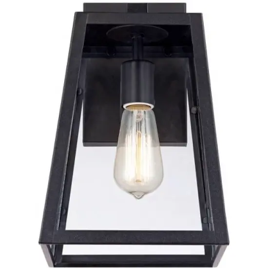 John Timberland Arrington Modern Outdoor Wall Light Fixture Mystic Black 13" Clear Glass for Post Exterior Barn Deck House Porch Yard Posts Patio Home image {3}
