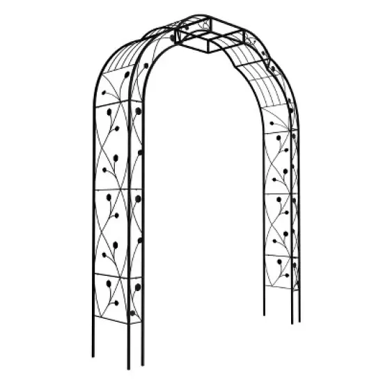 Wooakway Garden Arch Steel Arbor Wedding Garden Decoration Climbing Plants image {3}