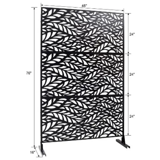 CAVINAS Matrix Metal Decorative Patio Screens, Outdoor & Indoor, Freestanding Decorative Privacy Screen for Deck Balcony Patio image {2}