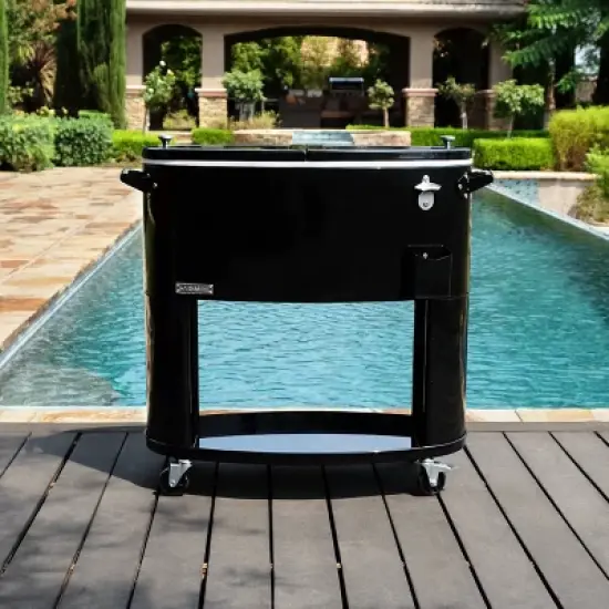 80qt Sporty Oval Rolling Patio Cooler - Permasteel
 image {9}