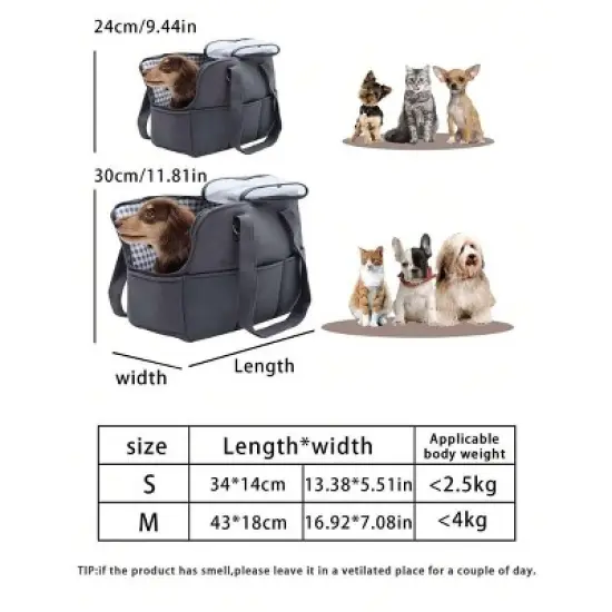 BABYYER Pet Carrier Bag,Cat Carrier Airline Approved,Style Kitten/Puppy Transport Carrier Handbag,with Breathable Mesh & Shoulder Strap image {2}