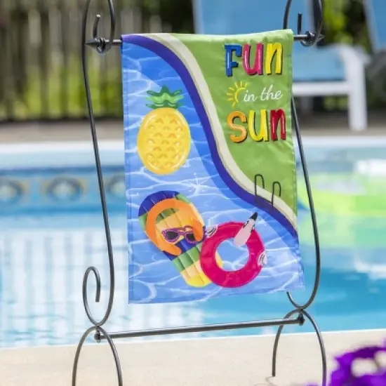 Fun in the Sun Pool Day Garden Applique Flag image {2}