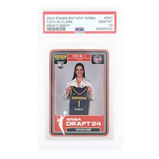 Toynk WNBA 2024 Panini Instant Caitlin Clark Draft Night #DN1 Rookie Card | PSA 10 image {4}