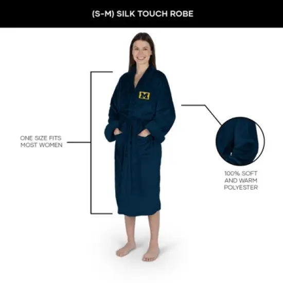 NCAA Michigan Wolverines Silk Touch Robe Small/Medium image {4}