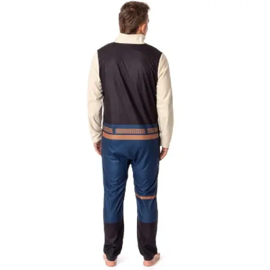 Star Wars Mens' Movie Film Han Solo Costume Footless Sleep Union Suit Multicolored image {2}