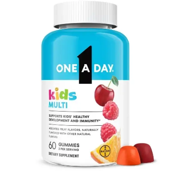 One A Day Kids' Multivitamin Gummies with Vitamin C, Immune Support - Assorted Fruit Flavors - 60ct image {10}