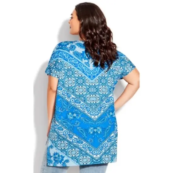 Women's Plus Size Cassie Tunic - ocean | AVENUE image {1}