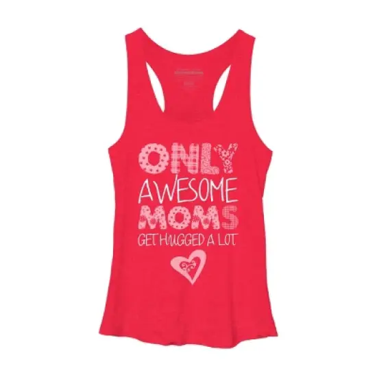 Women's Design By Humans Only Awesome Moms Get Hugged A Lot By growngratitude Racerback Tank Top image {5}
