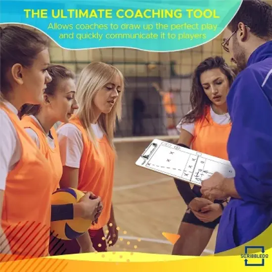 SCRIBBLEDO Volleyball 15&rdquo;x9&rdquo; Dry Erase Clipboard image {4}
