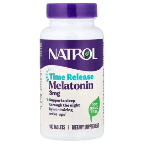 Natrol Melatonin, Time Release, 100 Tablets image {4}