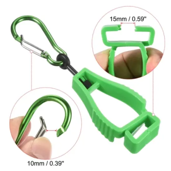 Unique Bargains Wear-Resistant Construction Workshop Prevent Losing Hook Clip 4 Pcs image {2}