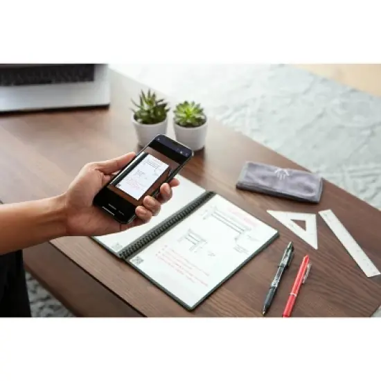 Core Smart Spiral Reusable Notebook Dot-Grid 36 Pages 6"x8.8" Executive Size Black - Rocketbook: Dotted Grid Journal, Bleed-Resistant image {4}