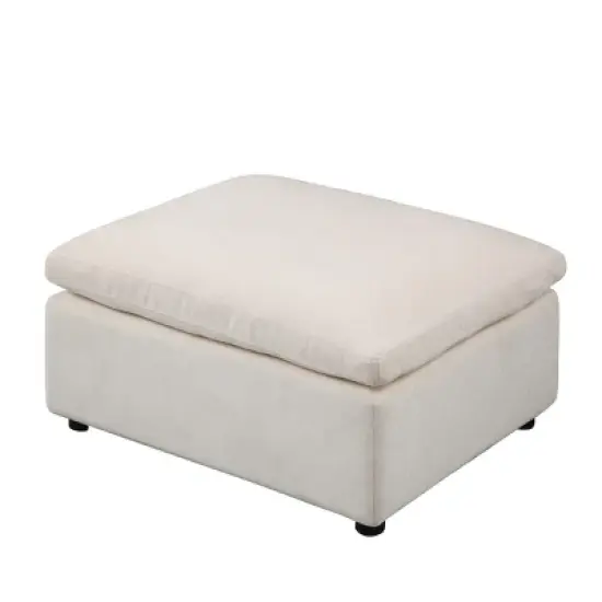 Modern Polyester Square Modular Ottoman for Sectional Sofa,Sectional Sofa Couch, Polyester Beige image {2}