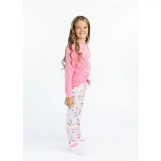 Sleep On It Girls Wake Up Magical Soft Fleece 2-Piece Pajama Sleep Set image {4}
