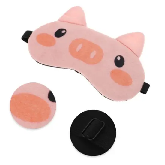 Soft Shy Pig Eyes Sleep Mask Pink 1 Pc image {2}