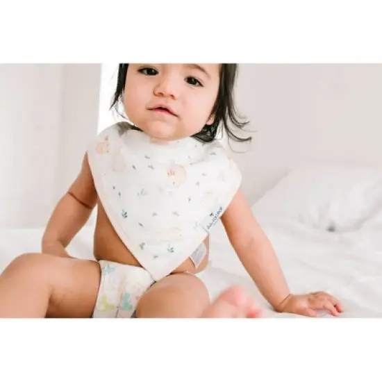 Loulou Lollipop 2pk Muslin Bandana Bib Set - Bunny Meadow image {3}
