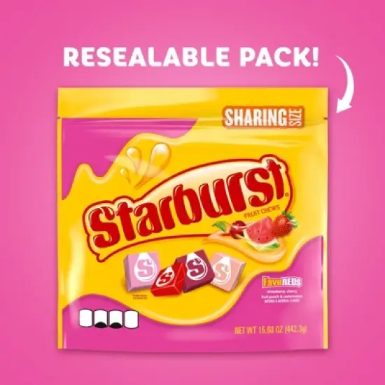 Starburst FaveRed Chewy Candy Individually Wrapped Fruit Candies - 50oz image {3}