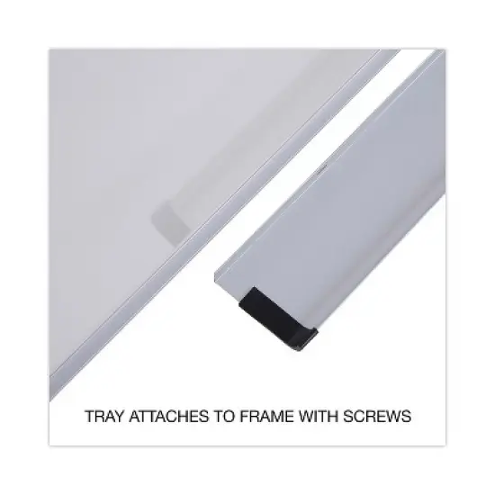 UNIVERSAL Dry Erase Board Melamine 24 x 18 White Black/Gray Aluminum/Plastic Frame 43722 image {3}