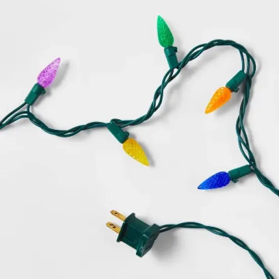 150ct LED C6 Faceted Christmas String Lights Spool Multicolor with Green Wire - Wondershop&trade; image {4}