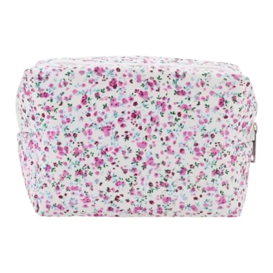Unique Bargains Women's Floral Octagonal Travel Cosmetic Bag 1 Pc image {7}