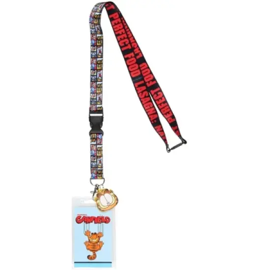 Garfield Comics Garfield & Friends ID Lanyard Badge Holder Garfield Rubber Charm image {4}