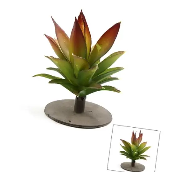 Unique Bargains Plastic Terrarium Leaves Plant Animals Habitat for Amphibian Reptile Green image {2}