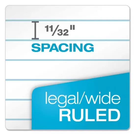 TOPS Docket Ruled Perforated Pads Legal/Wide 8 1/2 x 11 3/4 White 50 Sheets DZ 63960 image {1}
