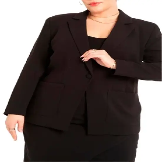 ELOQUII Women&rsquo;s Plus Size The 365 Suit Patch Pocket Blazer image {2}