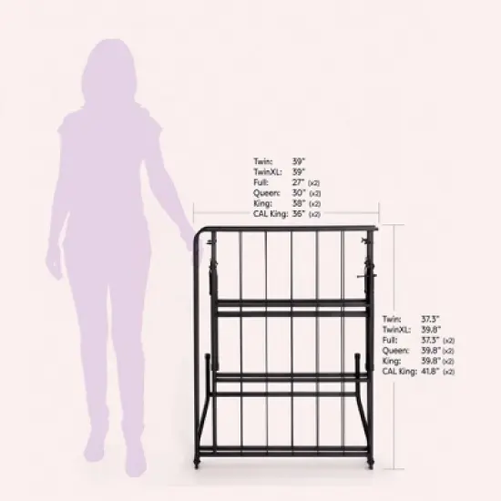 18" Premium Steel Bed Frame and Platform Bed Black - Mellow image {4}