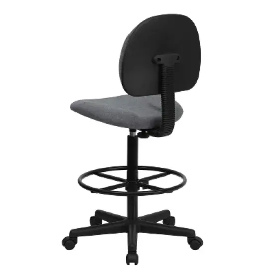 Ergonomic Drafting Chair Adjustable Gray - Flash Furniture image {2}