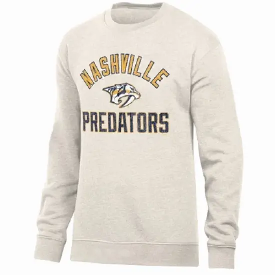 NHL Nashville Predators Men's Long Sleeve Oat Crew Neck Fleece image {3}