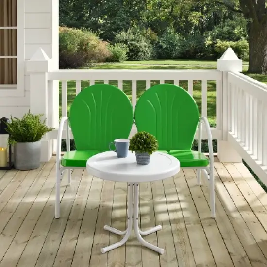 Griffith 2pc Outdoor Conversation Set - Kelly Green - Crosley image {4}