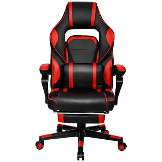 Tangkula Gaming Chair Height Adjustable with Cushion Ergonomic High Back Blue/Black/ Red/ White image {8}