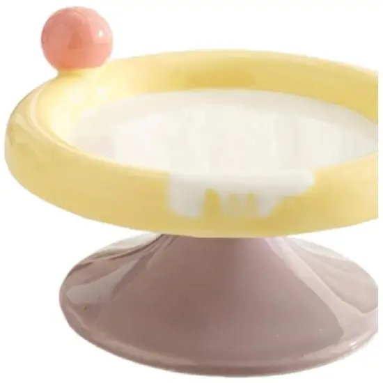 Fairyland&trade; - Elevated Ceramic Cat Bowl &ndash; Anti-Slip Raised Pet Feeder for Cats & Small Dogs, Ice Cream Style Design image {9}