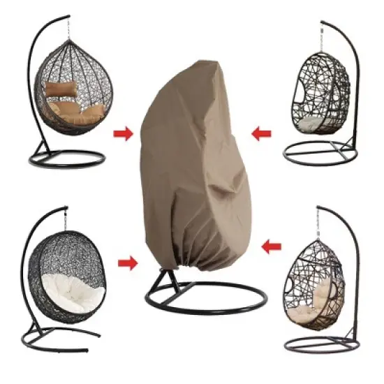 LeisureMod UV Protection, Waterproof, Single Hanging Egg Swing Chair Cover image {6}