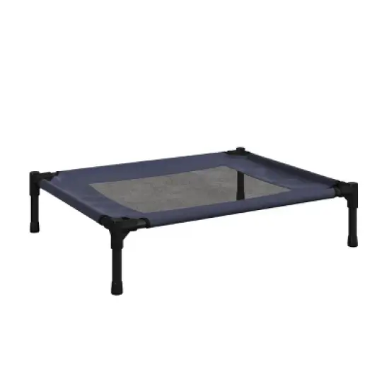 Elevated Dog Bed with Canopy - 30x24-Inch Portable Pet Bed with Non-Slip Feet - Indoor/Outdoor Dog Cot with Carrying Case by PETMAKER (Blue) image {7}