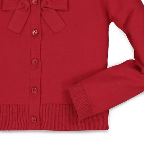 Hope & Henry Girls' Bow Front Cardigan, Infant image {2}
