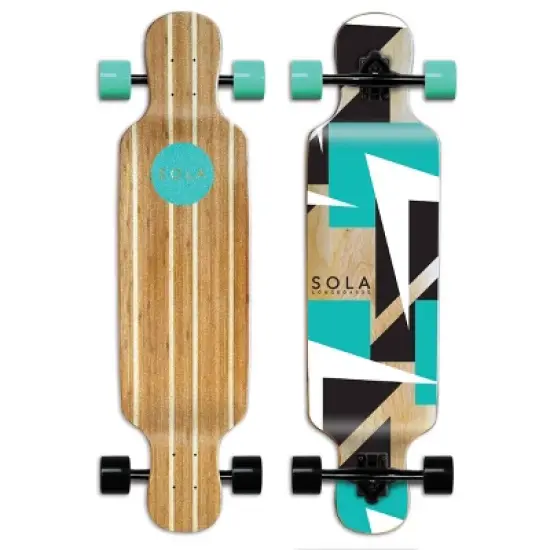 Sola Sports 38.75" Bamboo Premium Graphic Design Complete Longboard Skateboard - Future image {7}