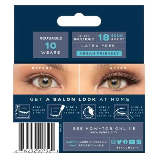 Eylure Volume False Eyelashes - No 114 - 1pr image {5}