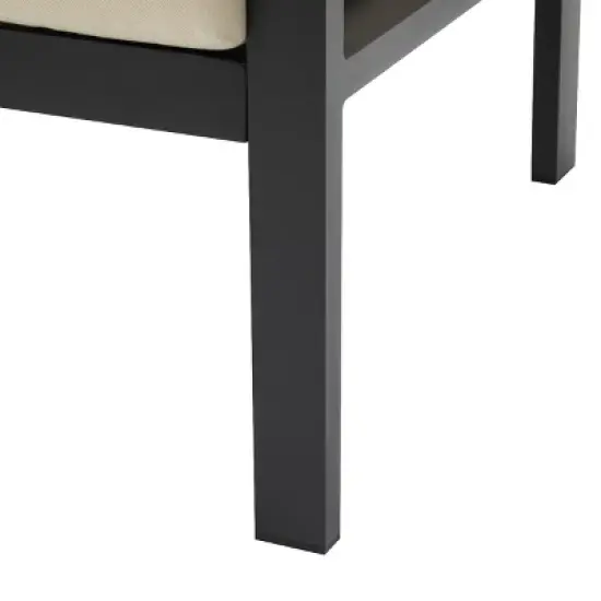 Modern Outdoor Lounge Chair, Patio Armrest Sofa, Chaise Lounges with Aluminum Frame and Weather-Resistant Cushions-Coolbibila image {5}