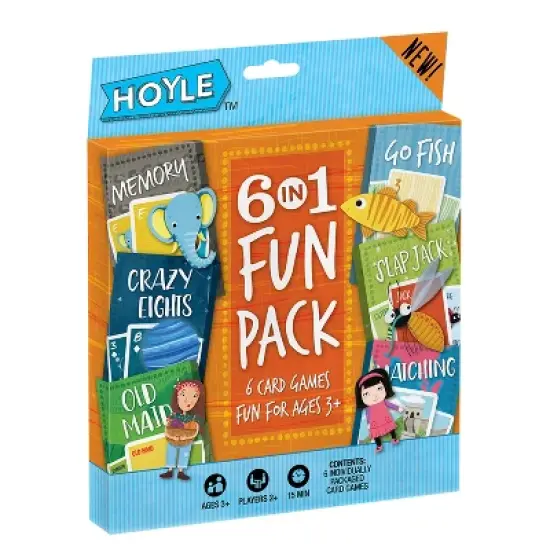 Hoyle 6 in 1 Fun Pack Classic Children's Games, 3 Packs image {2}