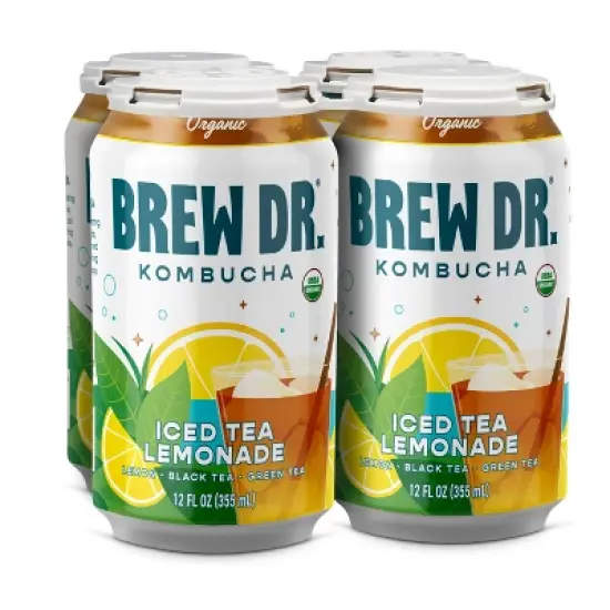 Brew Dr. Ice Tea Lemonade Kombucha - 4pk/12 fl oz image {4}