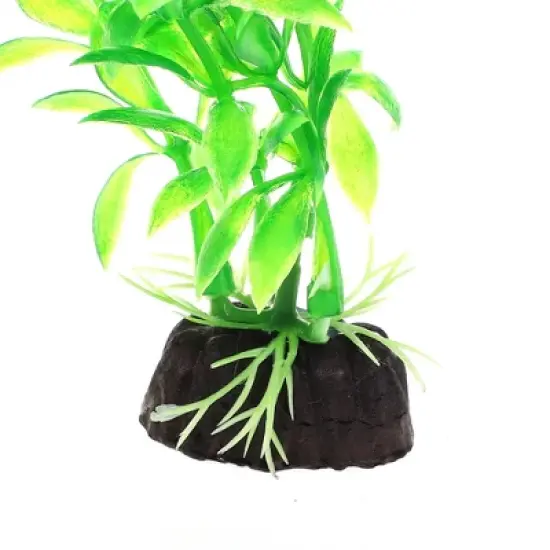 Unique Bargains Aquarium Plastic Plants for Goldfish Tank Landscape Decoration Green 2 Pcs image {4}