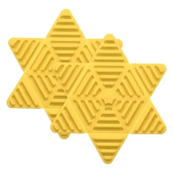 Unique Bargains Hexagon Star Heat Resistant Silicone Trivet Mat for Pots Coasters 2 Pcs image {11}