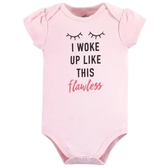 Little Treasure Baby Girl Cotton Bodysuits 5pk, Lipstick image {5}