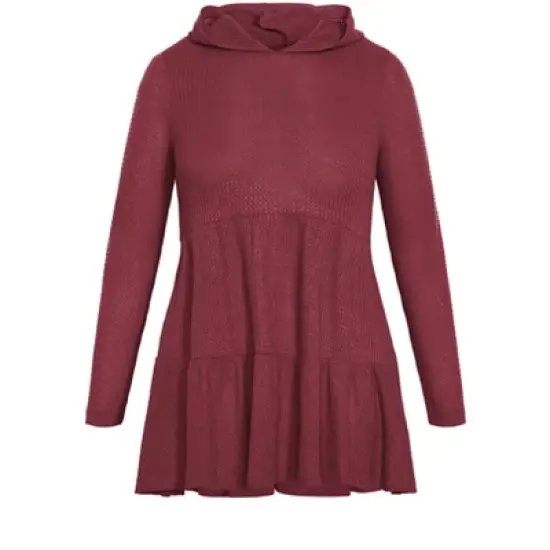 Women's Plus Size Nola Waffle Tunic - purple | AVENUE image {2}